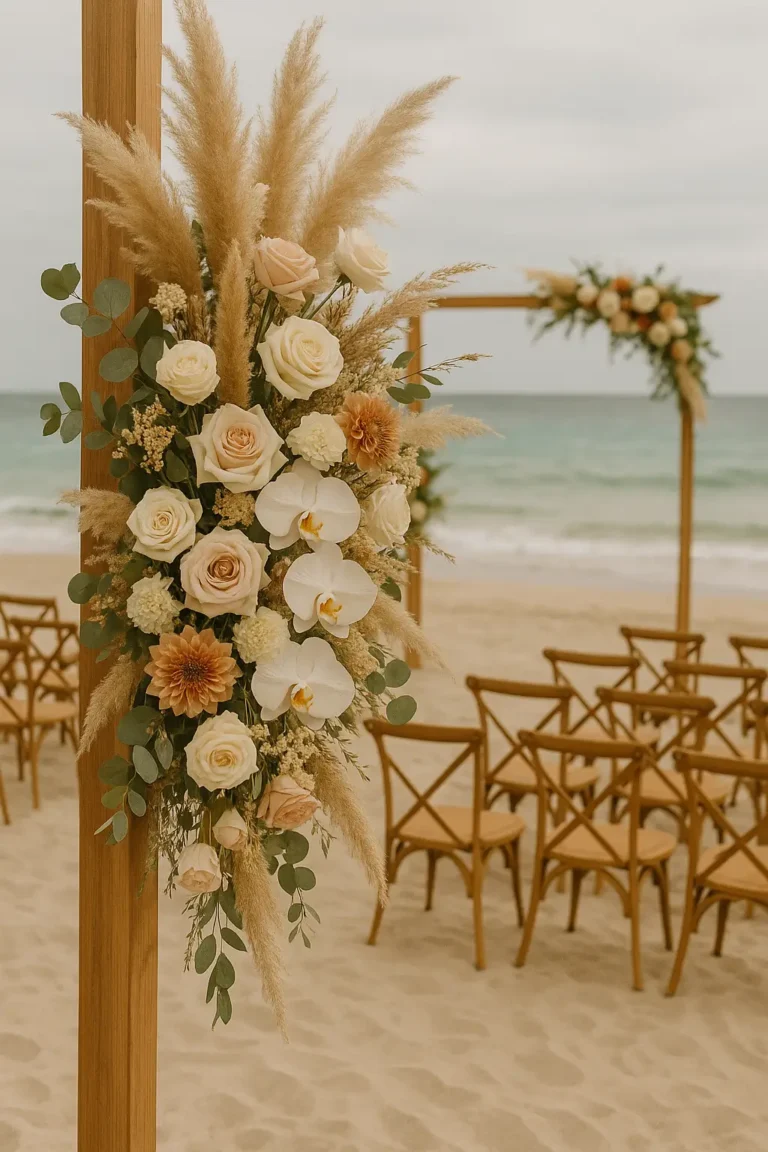 Ideias de arranjos Florais para Casamentos na Praia